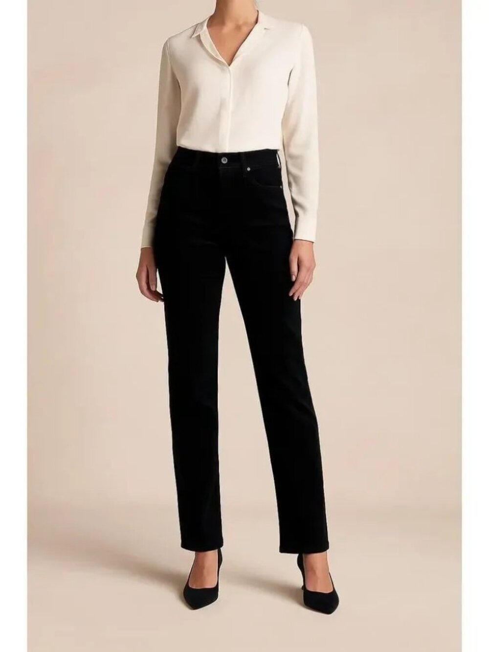 TALBOTS Velveteen High Waist Stretch Straight Leg Pants - NWT